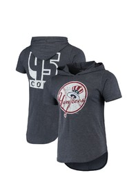 Majestic Threads Gerrit Cole Navy New York Yankees Softhand Player Tri Blend Hoodie T Shirt