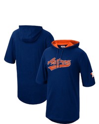 Mitchell & Ness Navy Houston Astros Short Sleeve Pullover Hoodie