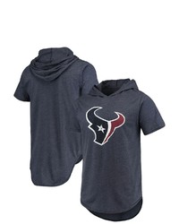 Majestic Threads Navy Houston Texans Primary Logo Tri Blend Hoodie T Shirt