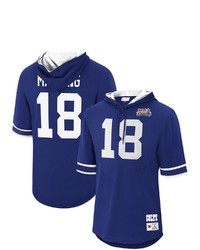 Mitchell & Ness Peyton Manning Royal Indianapolis Colts Retired Player Mesh Name Number Hoodie T Shirt