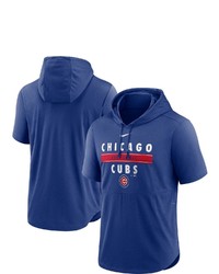 Nike Royal Chicago Cubs Home Team Short Sleeve Hoodie Top