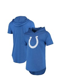Majestic Threads Royal Indianapolis Colts Primary Logo Tri Blend Hoodie T Shirt