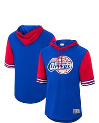 Mitchell & Ness Royal La Clippers Hardwood Classics Buzzer Beater Mesh Pullover Hoodie