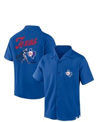 FANATICS Branded Royal Texas Rangers Proven Winner Camp Button Up Shirt At Nordstrom