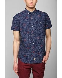 Urban Outfitters Cpo Batik Floral Button Down Shirt