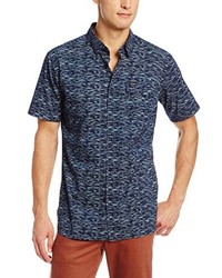 Ecko Unlimited Marc Ecko Cut Sew Striated Short Sleeve Popover Woven Shirt
