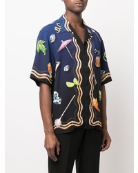 Casablanca Graphic Print Short Sleeved Shirt