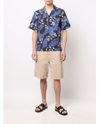 Moncler Hawaiian Print Cotton Shirt