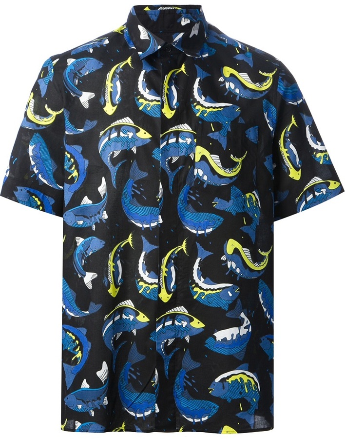 Kenzo Fish Print Shirt, $270 | farfetch.com | Lookastic