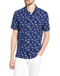 French Connection Koi Print Slim Fit Sport Shirt