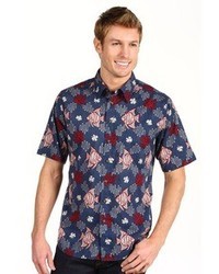 Reyn Spooner Kuilima Placket Front Ss Button Up