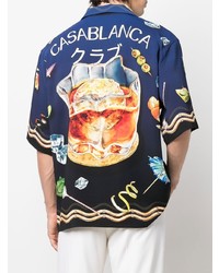 Casablanca Logo Print Short Sleeve Shirt