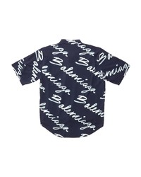 Balenciaga Logo Print Short Sleeve Shirt