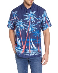 Tommy Bahama Midnight Marina Print Linen Shirt