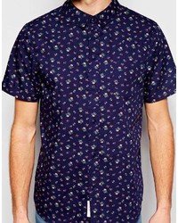 Native Youth All Over Floral Ditsy Print Short Sleeve Shirt