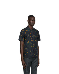 Ps By Paul Smith Navy Floral Casual Shirt