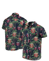 FOCO Navy Minnesota Twins Palm Tree Button Up Shirt At Nordstrom