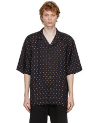 Dries Van Noten Navy Viscose Print Shirt