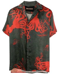 Uma Wang Octopus Print Short Sleeve Shirt