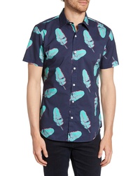 Bonobos Riviera Slim Fit Pop Leaf Surf Print Shirt