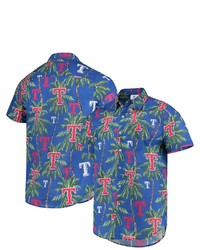 FOCO Royal Texas Rangers Palm Tree Button Up Shirt At Nordstrom