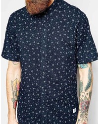 Penfield Shirt With Floral Print Short Sleeves