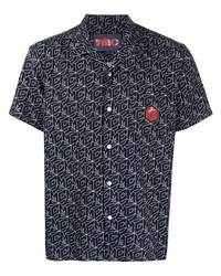 YMC Short Sleeve Monogram Print Shirt