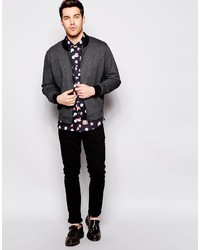 Ted Baker Short Sleeve Shirt With Floral Print In Slim Fit
