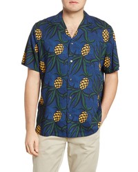 Reyn Spooner Whacky Pineapple Short Sleeve Button Up Shirt