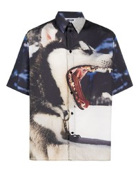 MSGM Wolf Print Short Sleeve Shirt