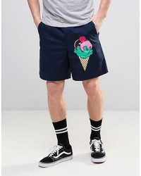 Asos Elasticated Waist Shorts With Ice Cream Print