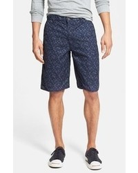 John Varvatos Star Usa Print Triple Needle Cotton Blend Shorts