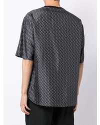 Giorgio Armani Stripe Print Silk T Shirt