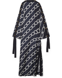 Monse Med Printed Silk Twill Gown