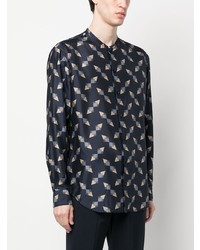 Giorgio Armani Jacquard Print Silk Shirt
