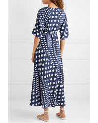 Diane von Furstenberg Eloise Printed Silk Wrap Maxi Dress