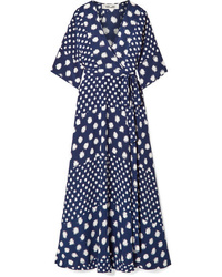 Diane von Furstenberg Eloise Printed Silk Wrap Maxi Dress