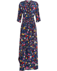 Kenzo Floor Length Printed Silk Maxi Dress