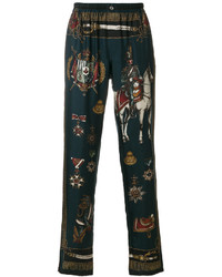 Dolce & Gabbana Military Print Elasticated Trousers