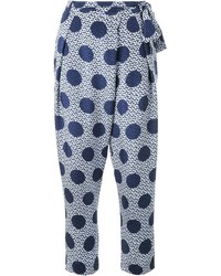 Mother of Pearl Polka Dot Print Trousers