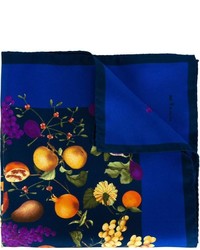 Kiton Fruits Print Pocket Square