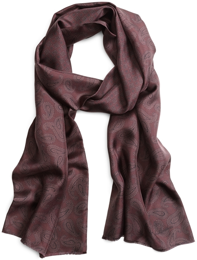 Brooks Brothers Women's Silk Printed Scarf | Navy