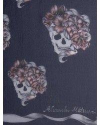 Alexander McQueen Romantic Skull Print Silk Scarf