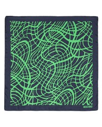 Moschino Silk Abstract Print Scarf