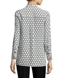 Diane von Furstenberg Circles Print Silk Shirt
