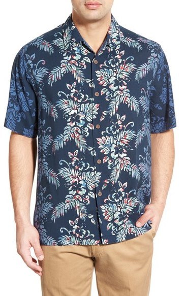 Tommy Bahama Uluru Fade Original Fit Floral Print Silk Camp Shirt, $128 ...