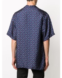 Gucci Gg Apple Motif Silk Shirt