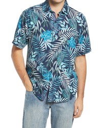 Tommy Bahama Lavish Leaves Short Sleeve Silk Button Up Camp Shirt