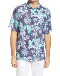 Tommy Bahama Malihini Palms Short Sleeve Silk Button Up Camp Shirt