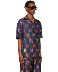 Gucci Navy Gg Shirt